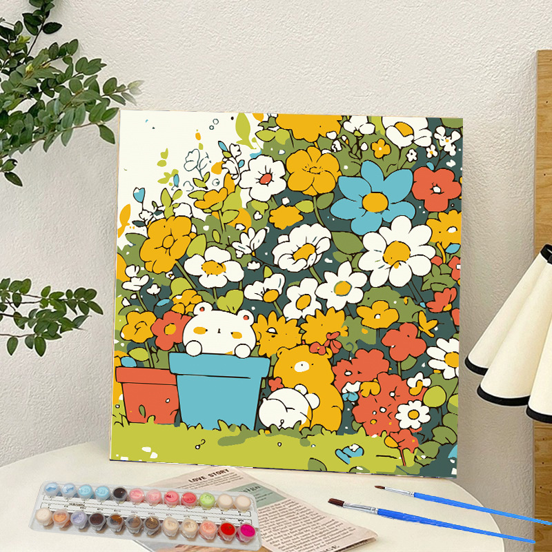Picture of Digital oil painting landscape Dafen village hand-painted mathematical oil painting coloring painting oil painting flowers flower oil painting wholesale