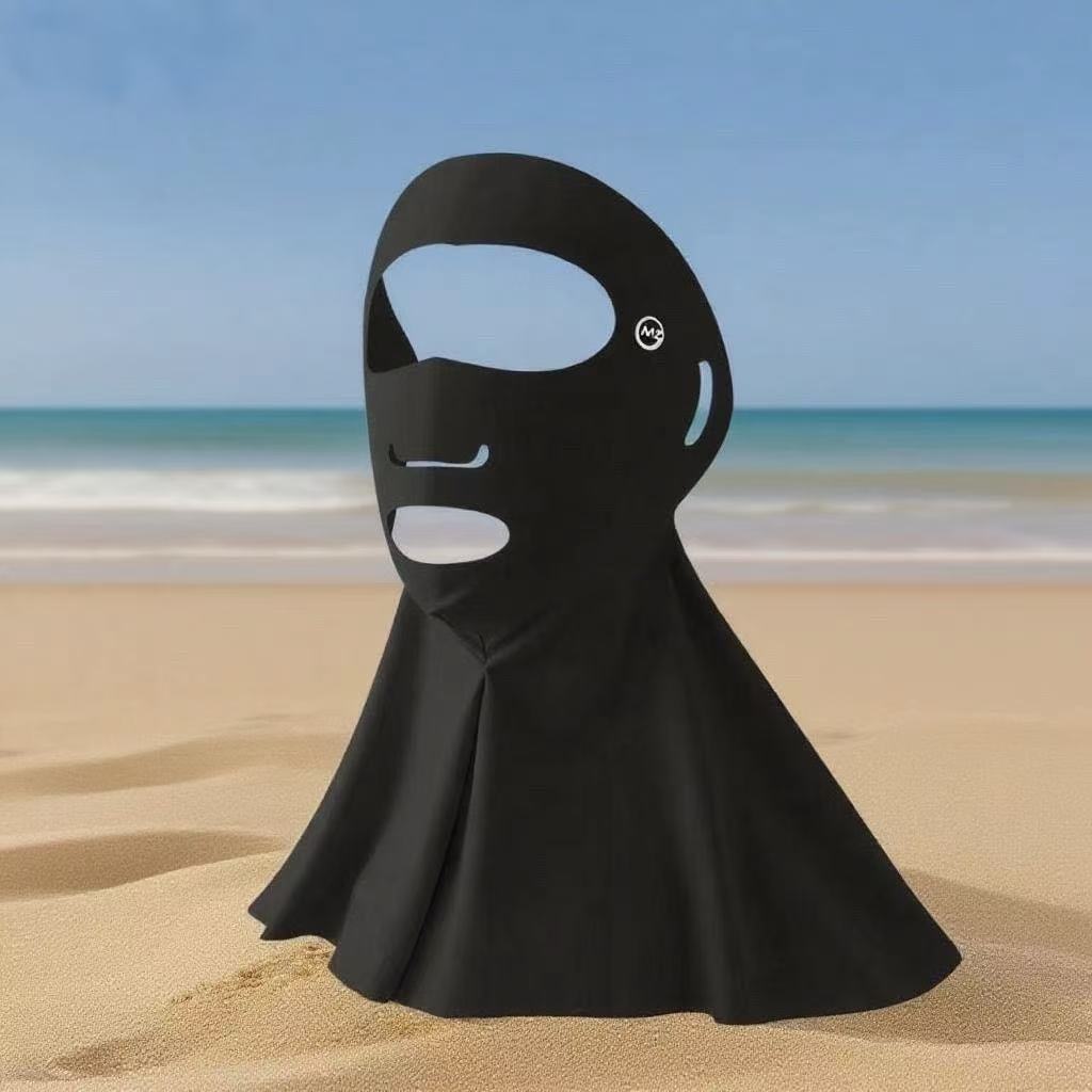 Picture of Outdoor Sports Sunshade and Sun Protection One-Piece Breathable Ice Silk Half-Face Mask Anti-Uv Mouth and Nose Mask for Women