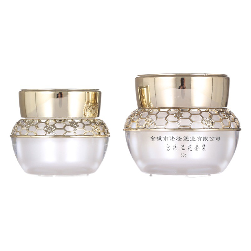 in stock lotion bottle cosmetic packaging material acrylic bottle vacuum bottle face cream press sub-bottle set bottle