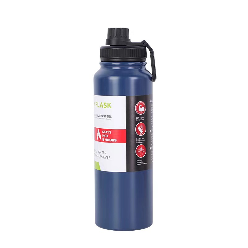 Picture of New stainless steel double-layer vacuum cup portable travel space pot large capacity outdoor sports water cup kettle wholesale