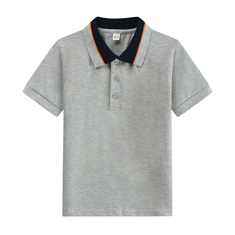 Picture of kids Children's T-shirt Long Sleeve Cotton White Lapel Polo Shirt for Boys and Girls Elementary School Students Middle and Large Children's School Uniform