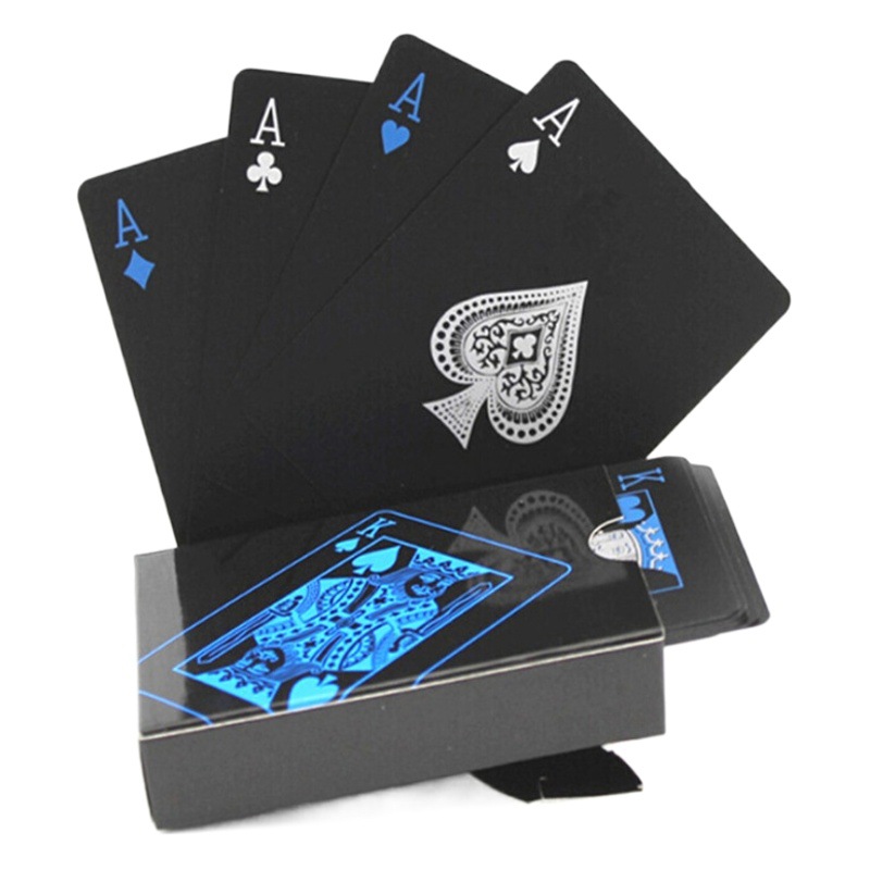 Waterproof Pure Black Plastic Poker Board Game Card Pvc Magic Export Playing Card Playing Card