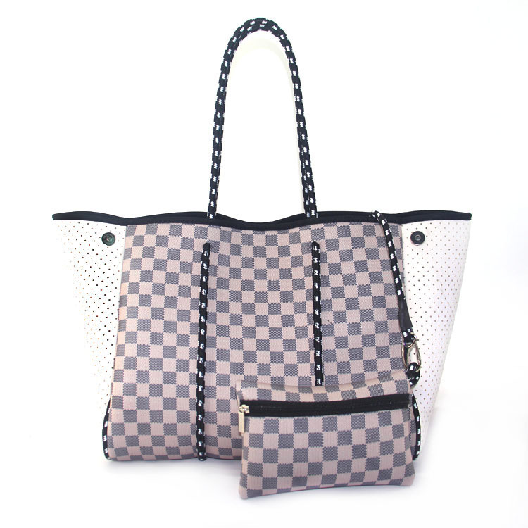Picture of Diving Material Perforated Beach Bag European and American Fashion Portable Shoulder Strap Mother Bag Outdoor Casual Bag Portable Women's Bag for Women