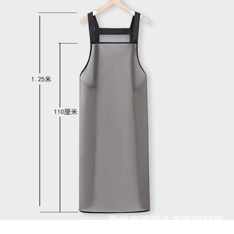Picture of Long waterproof oil apron adult household kitchen cooking large men's and women's aquatic dishwashing restaurant work clothes wholesale