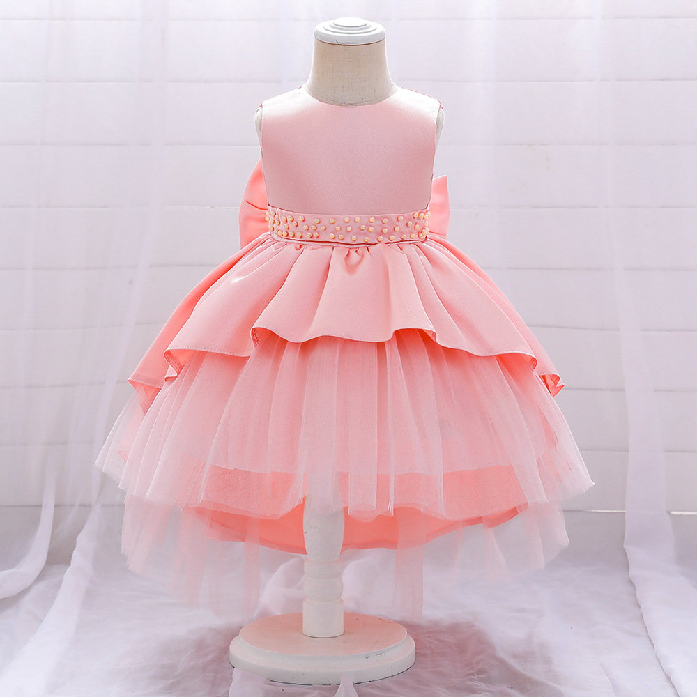 Picture of Cross-Border New Infant Flower Girl Birthday Children Princess Dress One-Year-Old Dress Tail Catwalk Dress One-Piece Drop Shipping