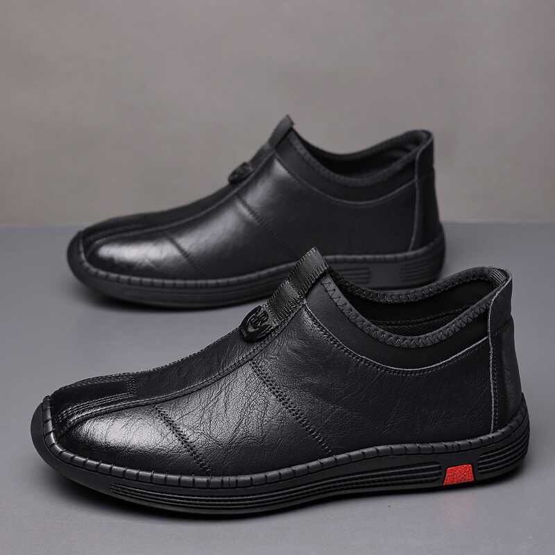 New 2025 Comfortable Special Casual Shoes Spring Men's Shoes Korean Style Shoes Breathable Business Leather Shoes All-match Single Cotton Same Style