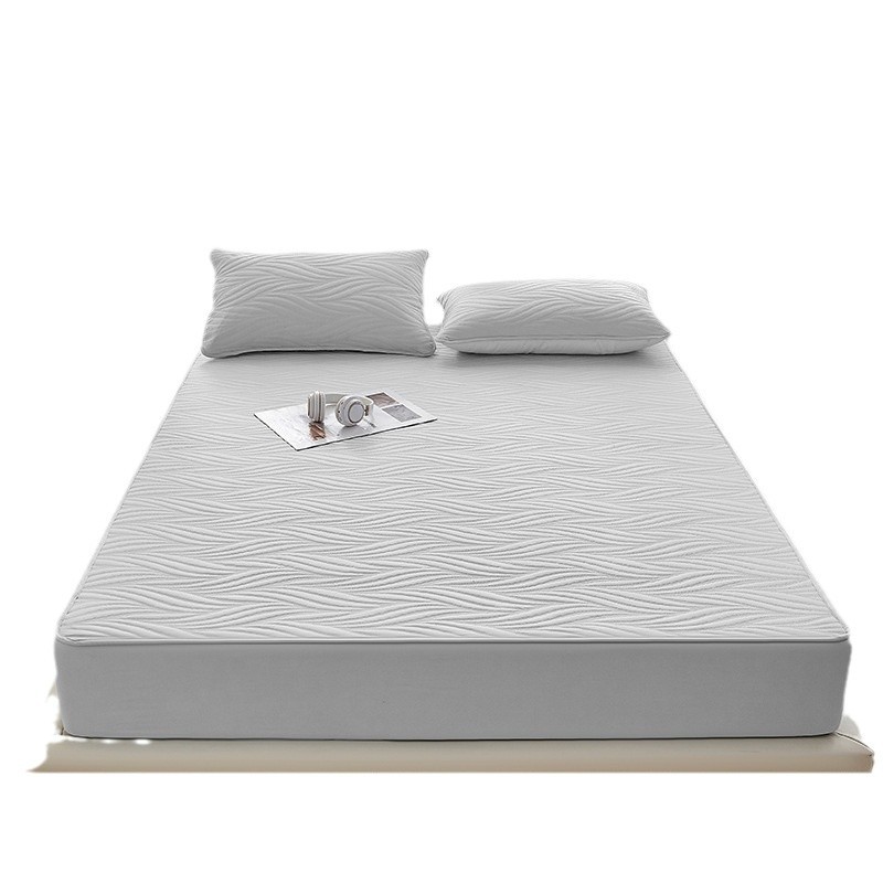 Picture of Class A water-washed cotton-padded waterproof bed hat Simmons mattress anti-slip urine-proof protective cover dust-proof bedspread three-piece set