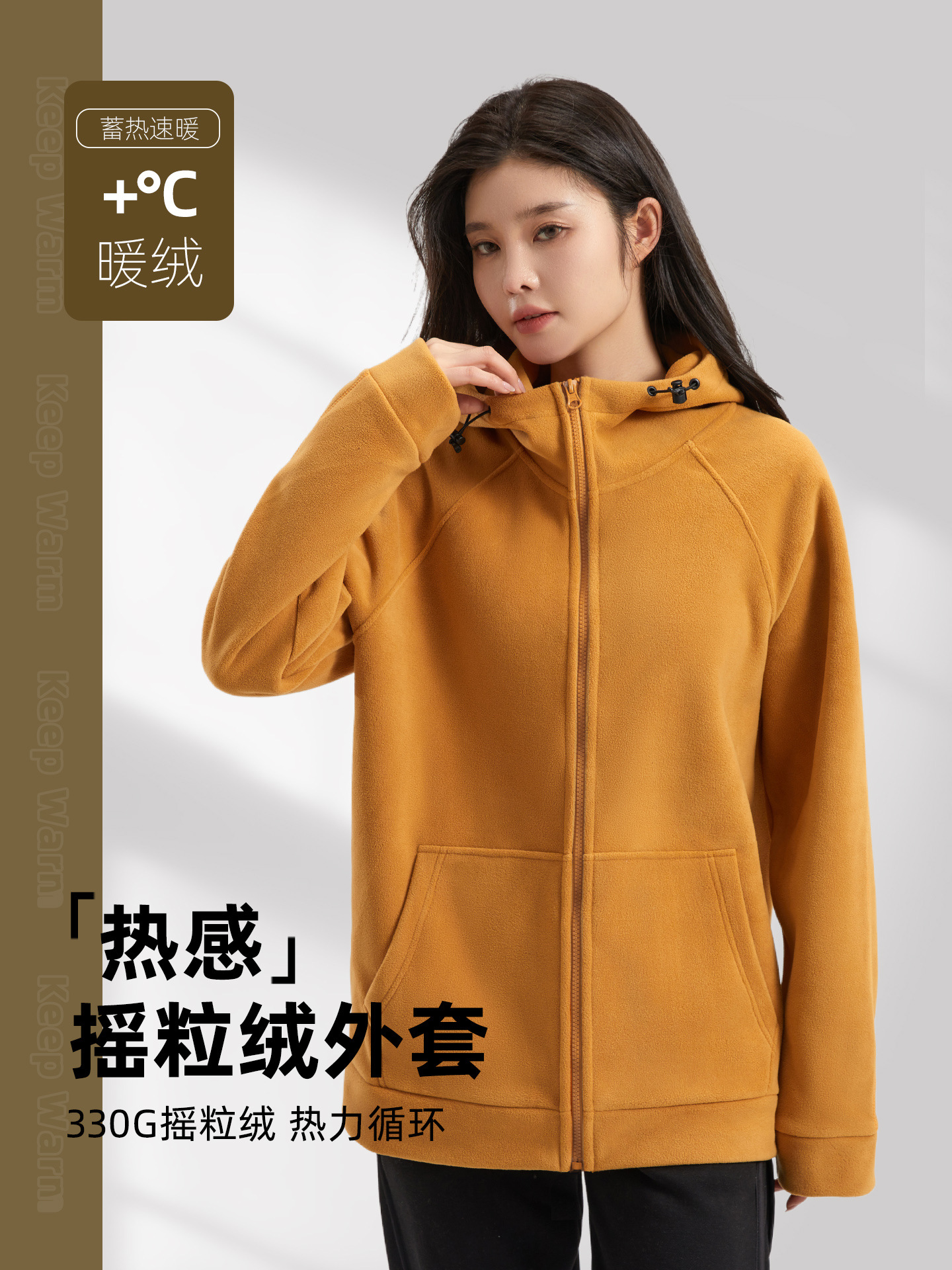 Polar Fleece Jacket Hooded Sweatshirt Casual Thickeneded Cardigan for Men and Women Fleece-Lined Warm 2025 New Autumn and Winter Tops