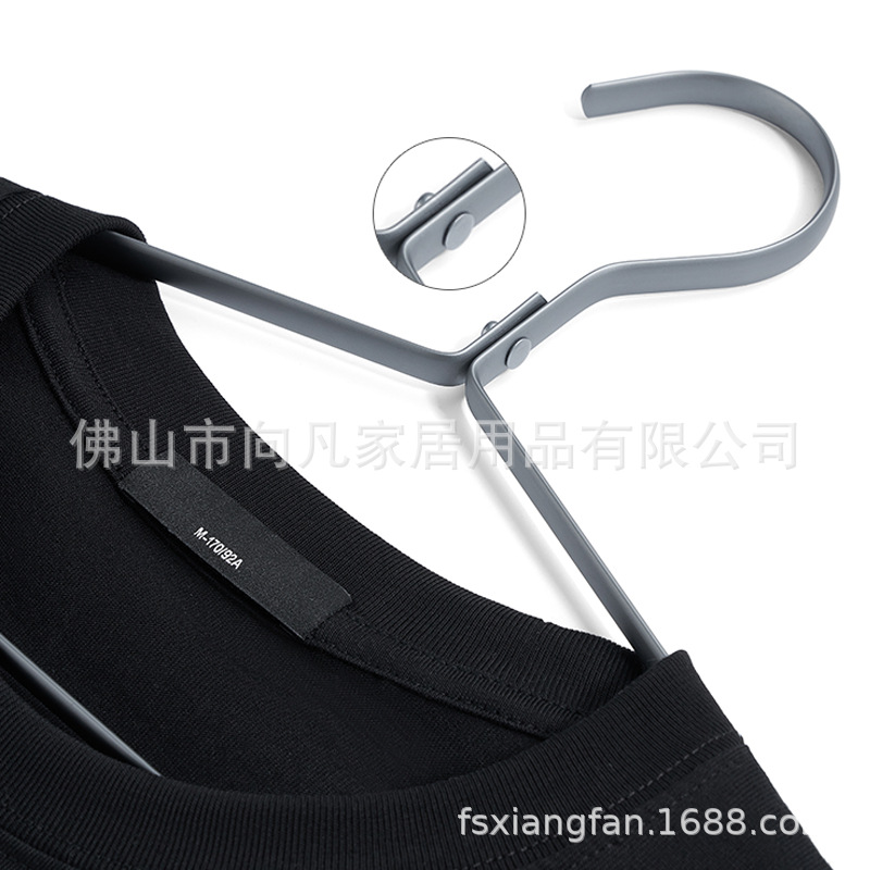 Picture of Aluminum Alloy Hanger Widened Thickened Shoulder Seamless Non-Slip Household Hanging Clothes Bedroom Rack Hook Clothes Hanging Support Clothes