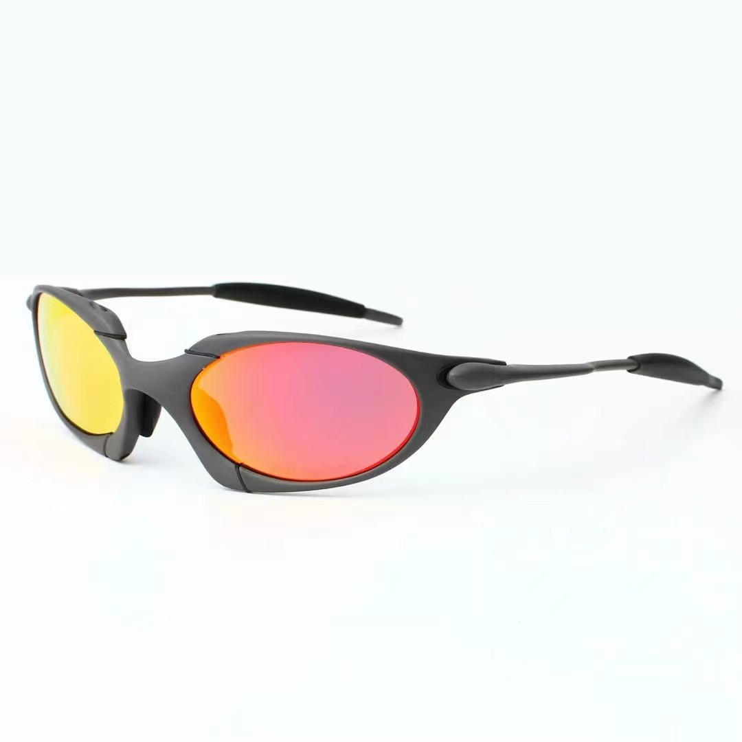 New outdoor metal frame sand gray polarized sunglasses men and women fashion driving sports glasses