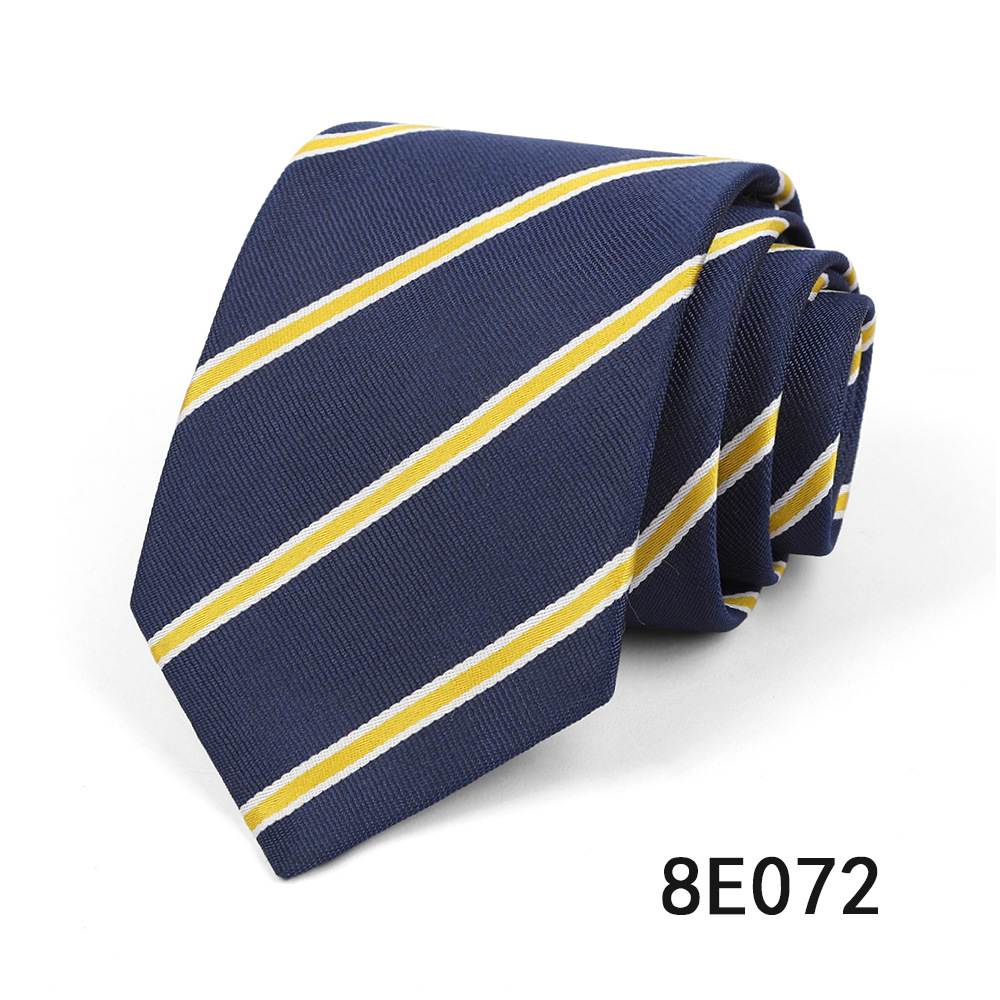 Picture of Men's Tie Business Casual Stripesd Tie 8cm Polyester Jacquard Embroider Print Tie Wholesale Formal Wear