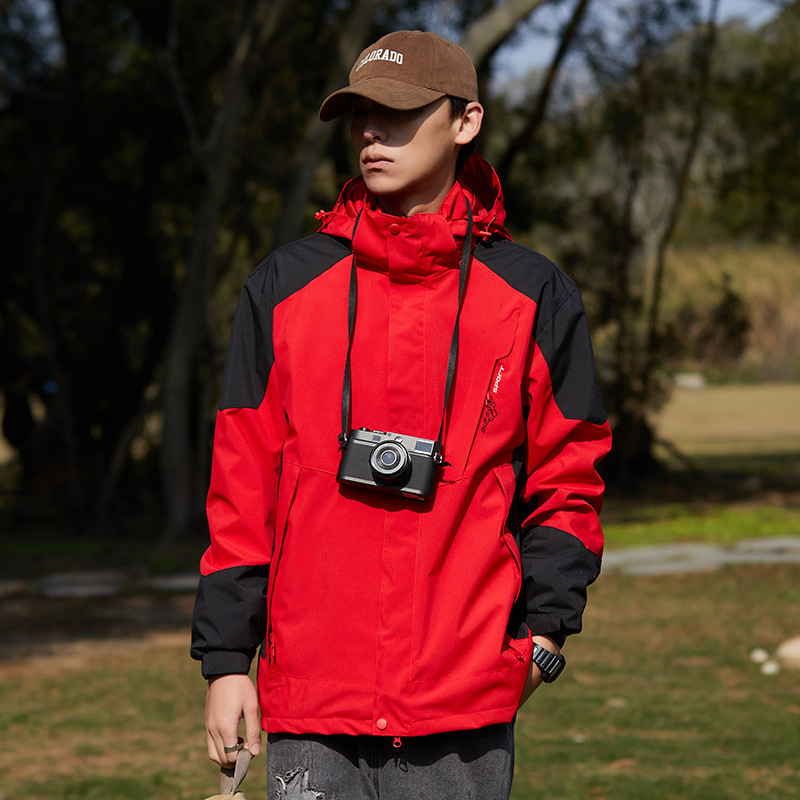 Picture of Outdoor assault clothing three-in-one women's windproof water-splashing lovers single-layer thin mountaineering jacket men's wholesale