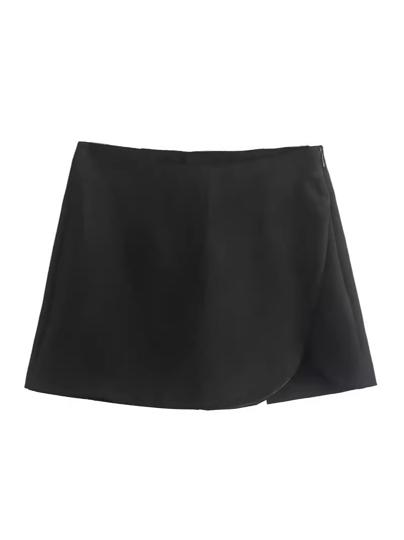 Foreign Trade Cross-border ZA Women's 202 Summer New High Waist Solid Color Asymmetric Casual Pants Women's Skirt Pants
