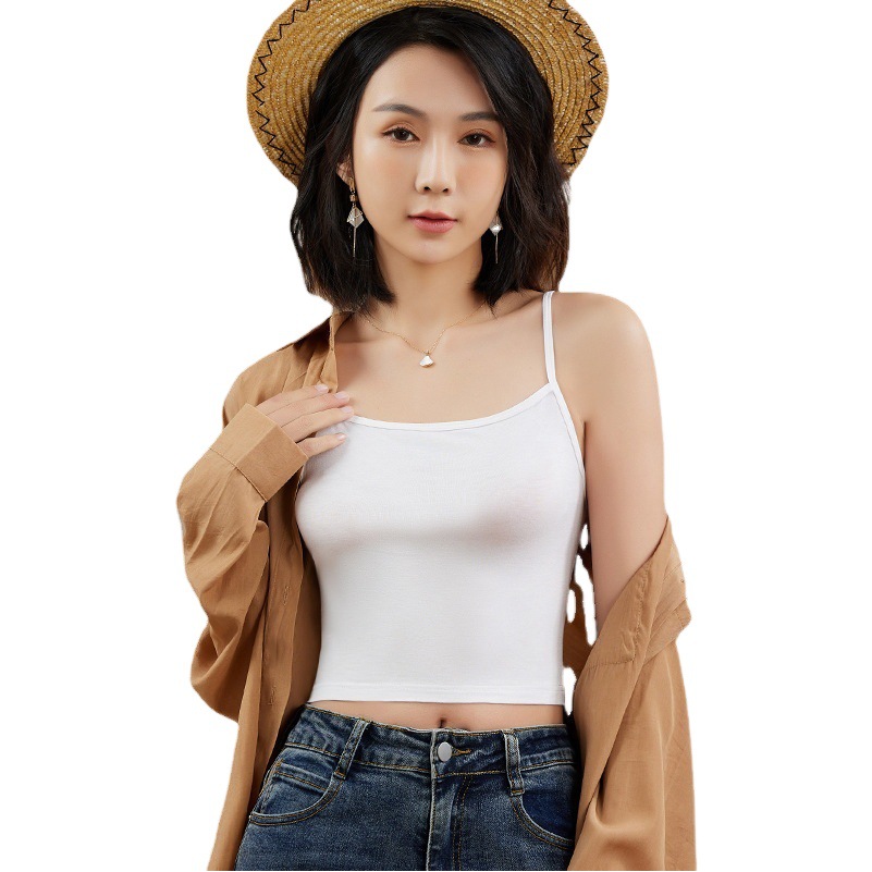 2024 Summer New Modal Camisole Women's Short Outer Wear Small Camisole Women's Inner plus size Base Shirt