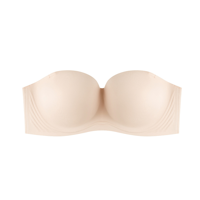 Picture of Original Large Size Strapless Intimates for Women with Big Breasts Push-Up Non-Slip Invisible Tube Top Wrapped Chest Backless Beautiful Back Bra Ef Cover