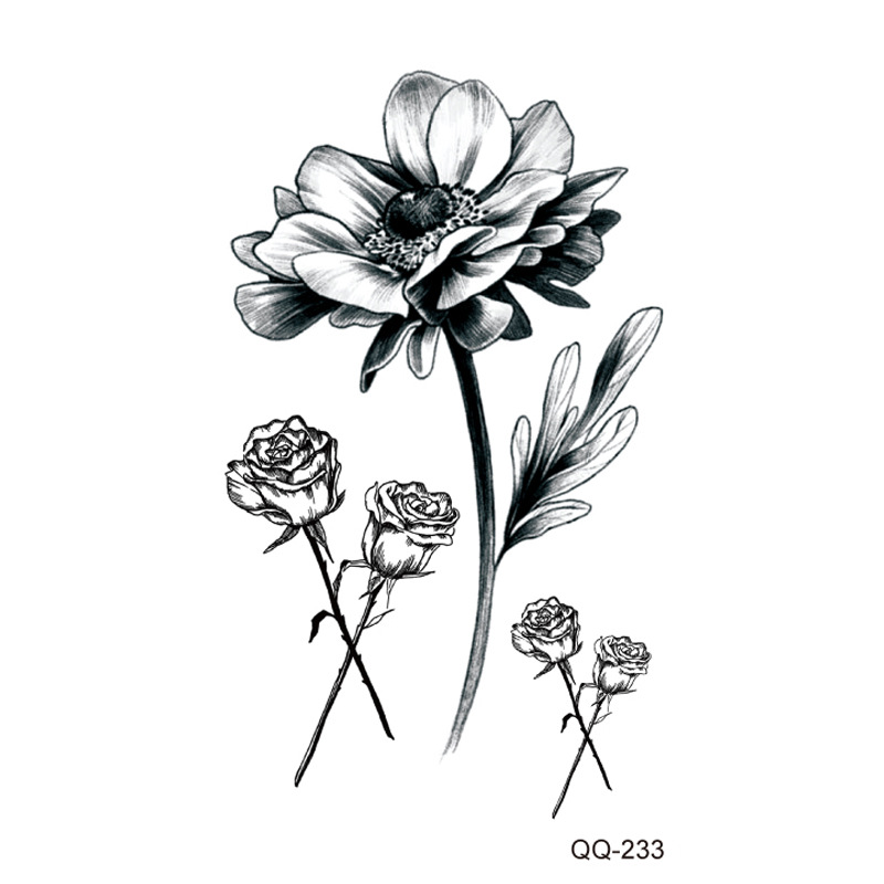Picture of New waterproof small fresh tattoo stickers color black and white 1000 can be any combination of manufacturers wholesale