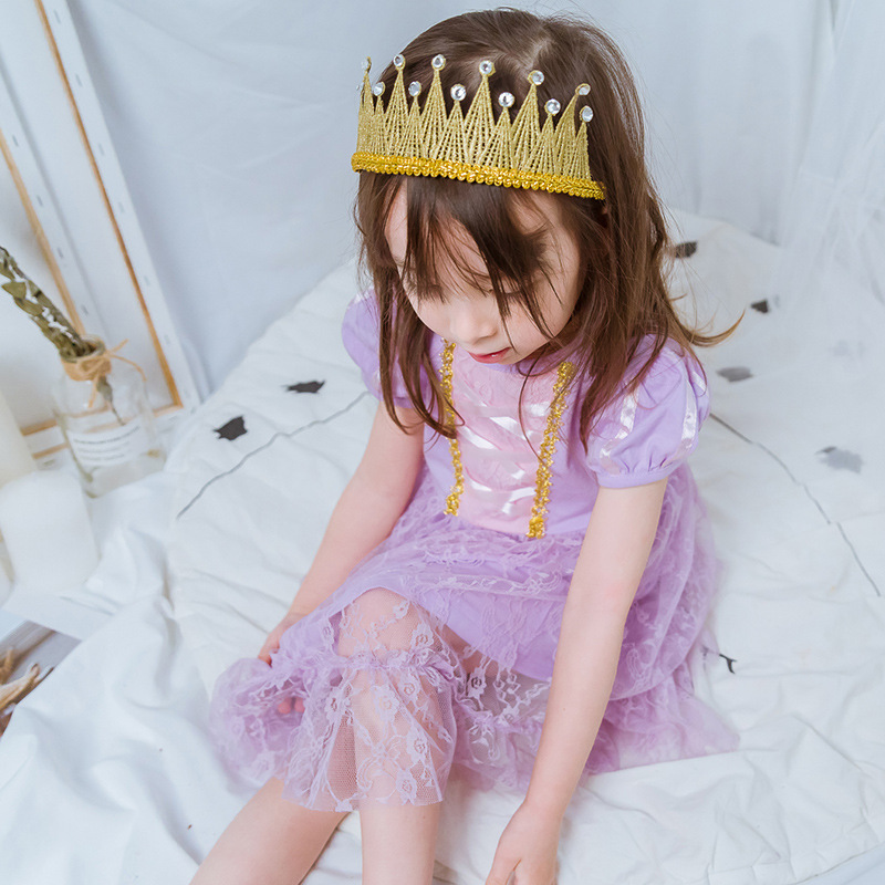 Picture of 2025 Girls Dress Summer Clothes New Children's Clothes Bow Lace Princess Dress Children's Skirt Sophia Wholesale
