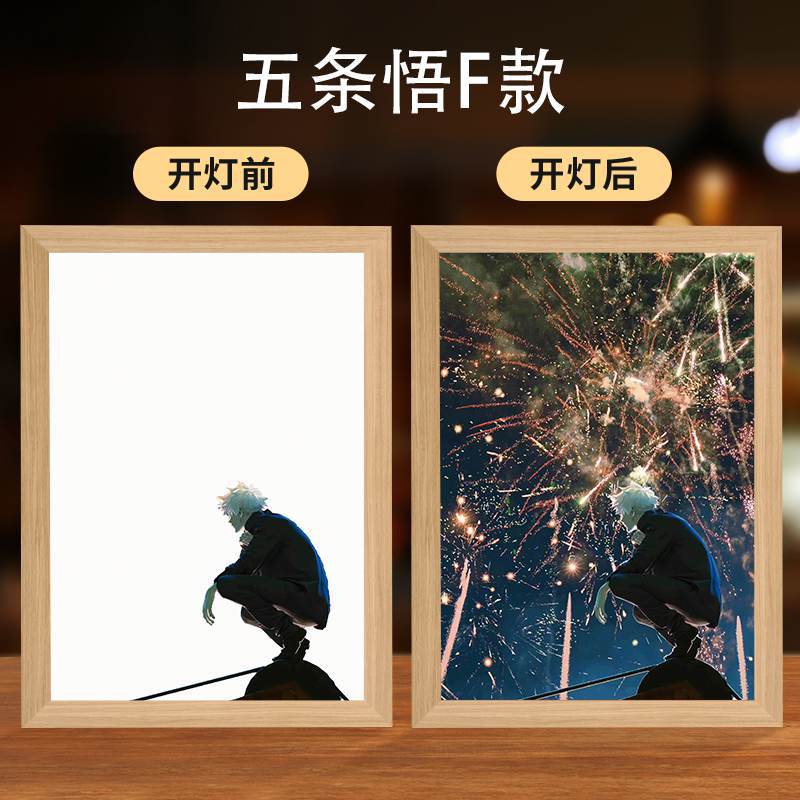 Picture of Spell Return Gojo Satoru Xia Youjie Light Painting Animation Two-Dimensional Bone Worker Creative Night Light Setup