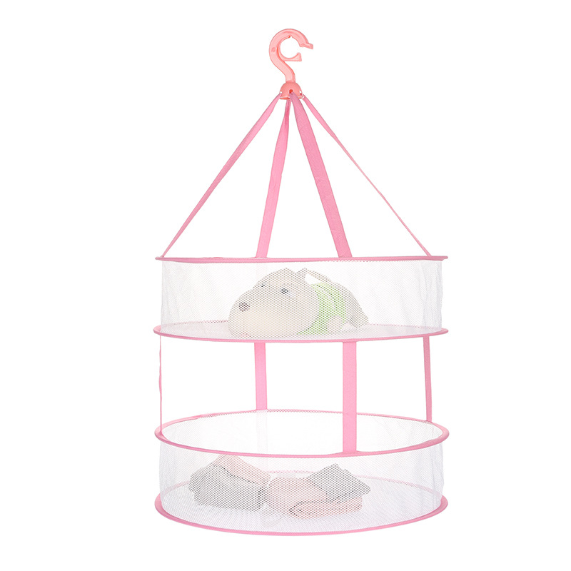 Picture of Single and Double Layer Foldable Drying Basket Clothes Drying Net Vegetable Basket Clothes Drying Basket Socks Basket Balcony
