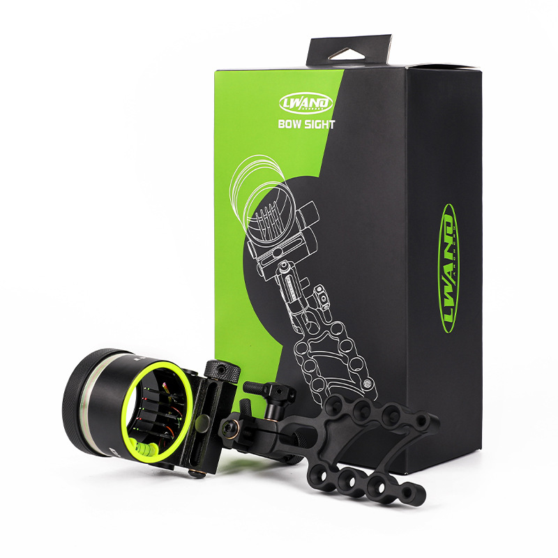 Picture of Bow and Arrow accessories new metal five-pin sight comes with adapter can be installed double mirror M2 fine-tuning five-pin aiming cross-border