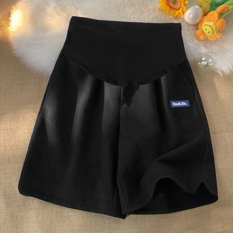 Picture of Waffle pregnant women's shorts summer wear casual straight loose breathable thin sports shorts summer
