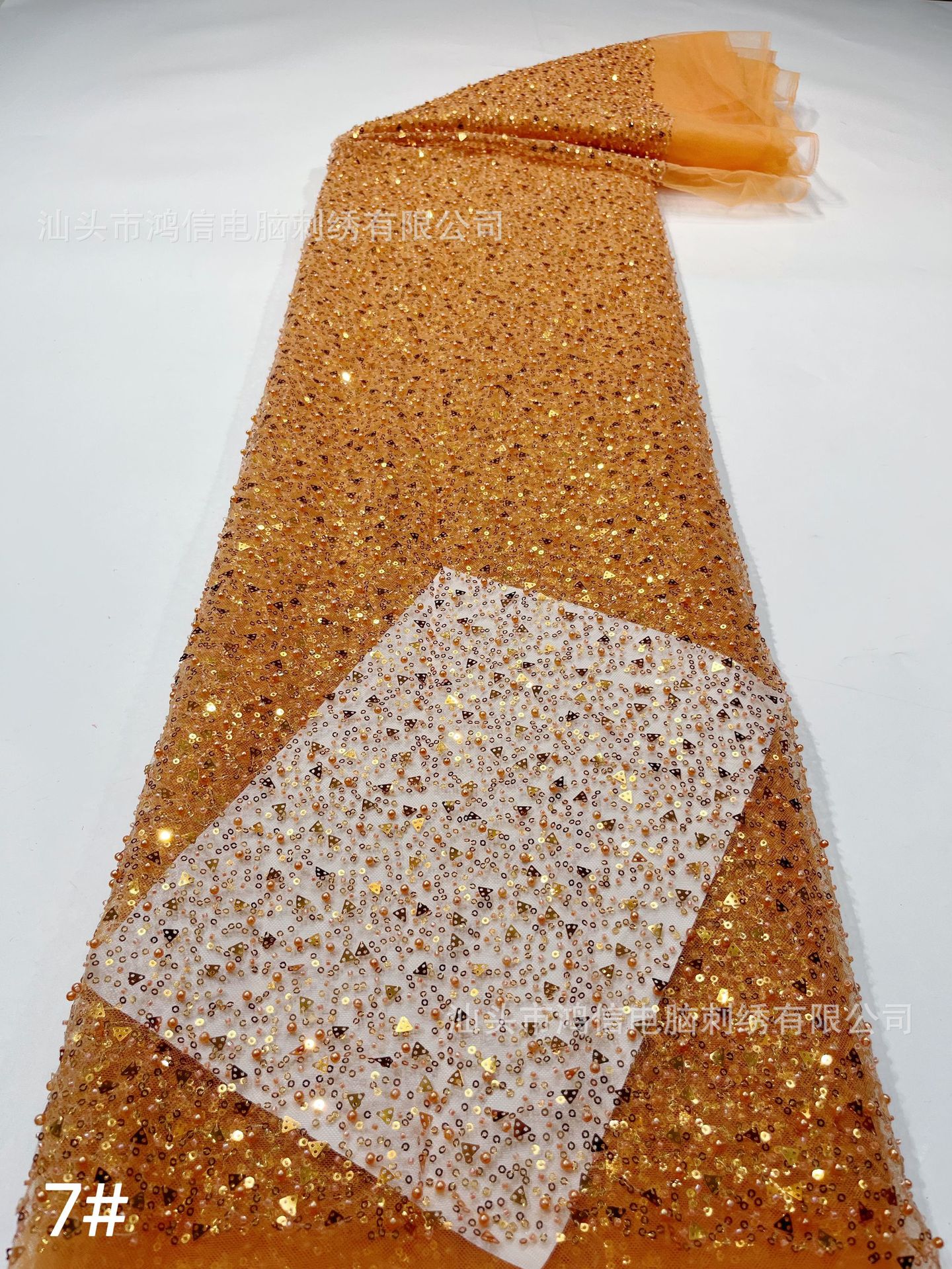 Picture of New mesh full beads beads beads series wedding dress fashion fabric stage clothes a large number of spot