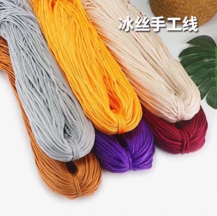 Light body super thick ice thread hollow thread hand woven DIY hook hat cup set sandals car cushion wholesale