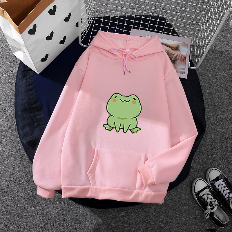 Picture of Wish little frog European and American style cross-border LOGO loose fashion Hoodies women wholesale a generation of hair