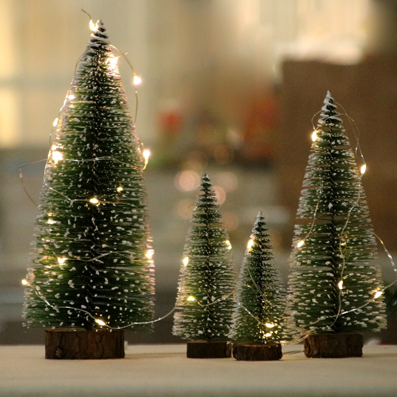 Picture of Mini Christmas tree Christmas Cedar desktop white pine needle tree window decoration Christmas gift Christmas decorations