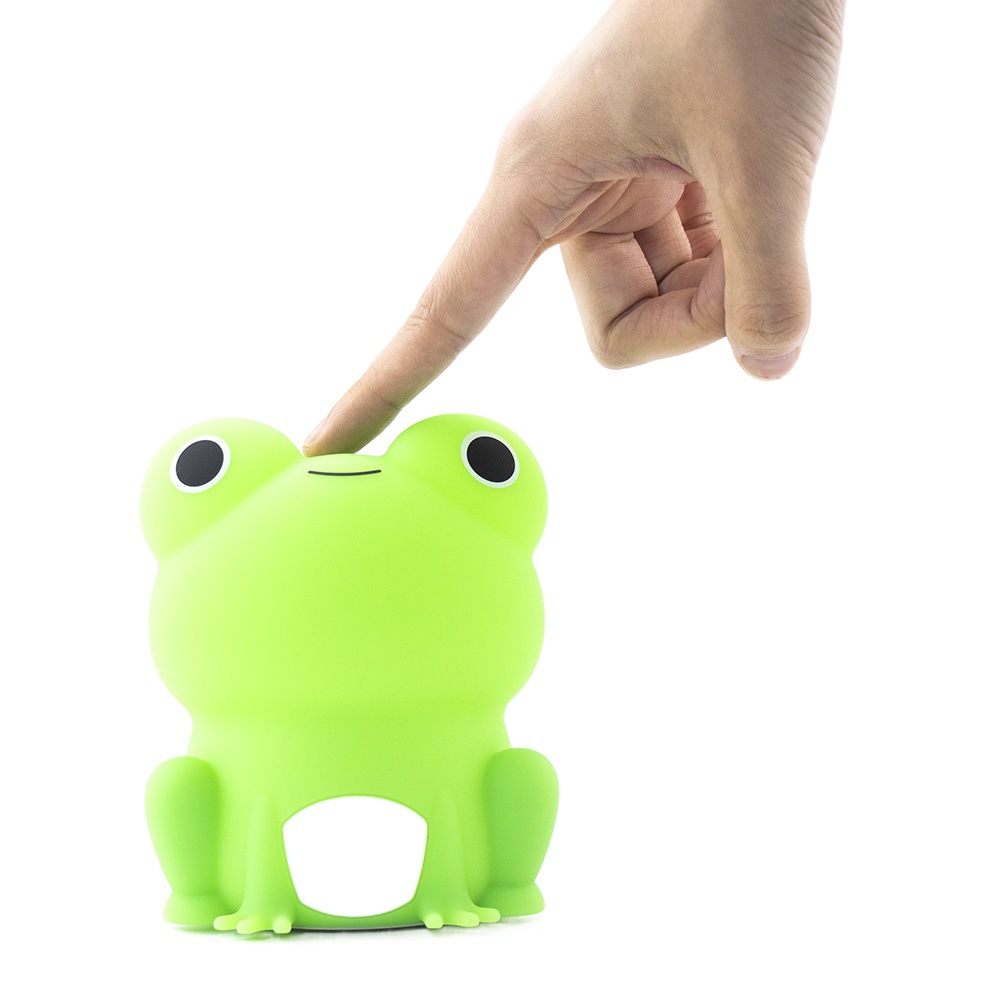 Color-changing Qiqi frog silicone sleeping night light Pat charging timing cartoon soft light night light nursing bedroom