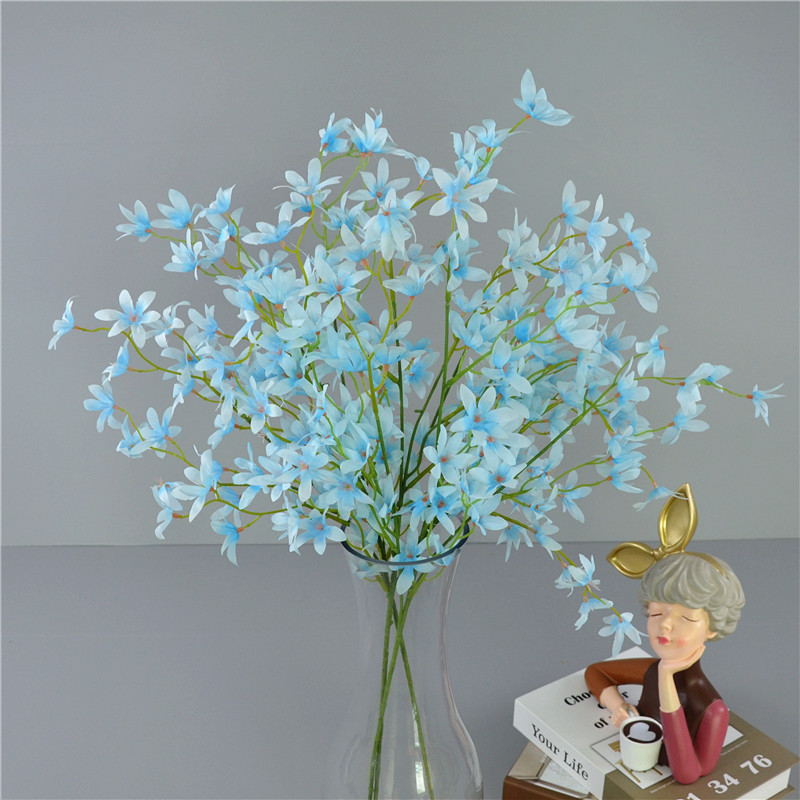 Simulated Flower Oncidium Single Branch Dancing Orchid Lilac Wedding Ceiling Scene Layout Living Room Floor Flower Arrangement Decoration