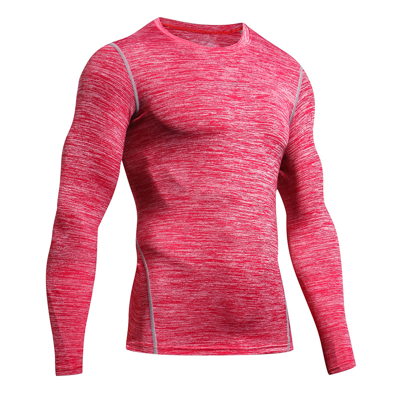 Picture of New European and American Fitness Wear Men's Long Sleeve Quick-drying Elastic Compression Sportswear pro Basketball Running Sports Tight Clothes