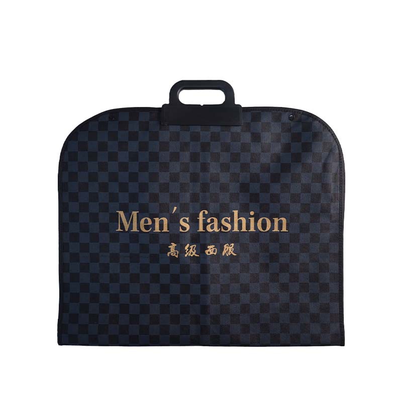 in stock Plaid Suit Bag Single Portable Suit Storage Bag Dustproof Clothes Bag High-grade Printed Men's Packaging Bag