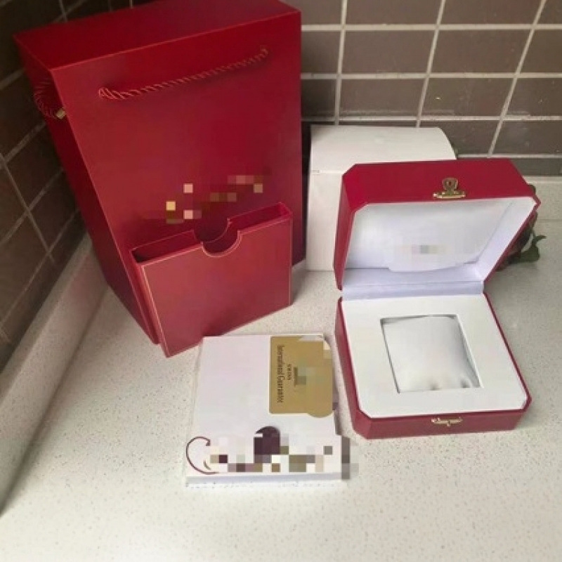 Kajia Red Watch Box Packaging Box Cartier Series Watch Box Full Set Packaging Box Exquisite Gift Box Wholesale Box