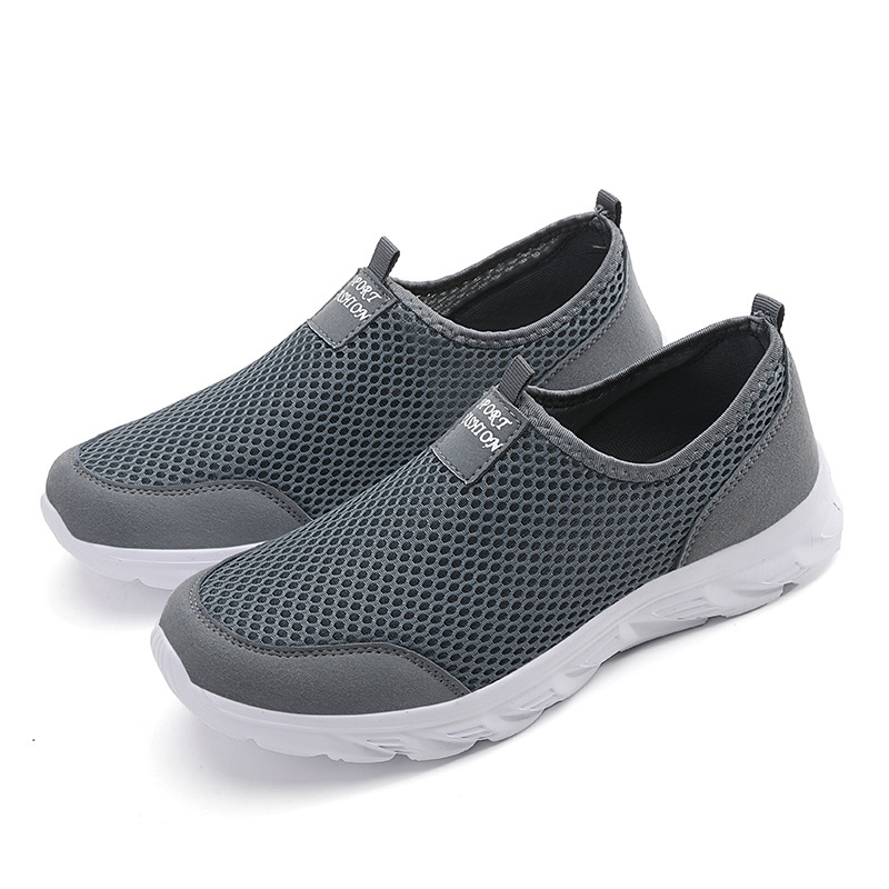 2025 Amazon Independent Station Aunt Summer Amazon Mesh Men's Casual Sports Shoes Slip-On Travel Shoes