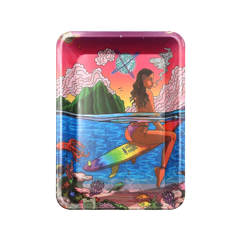 Picture of 180*125mm Tinplate Cigarette Tray, Small Cigarette Tray, Metal Iron Tray Tray, Tobacco Wire Operation Tray, Smoking Tray