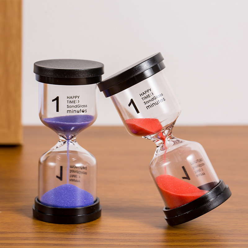 Picture of Manufacturer Wholesale Black Cover Hourglass Timer 1/3/5/10/15/20/30/45/60 Points Creative Gift Hourglass