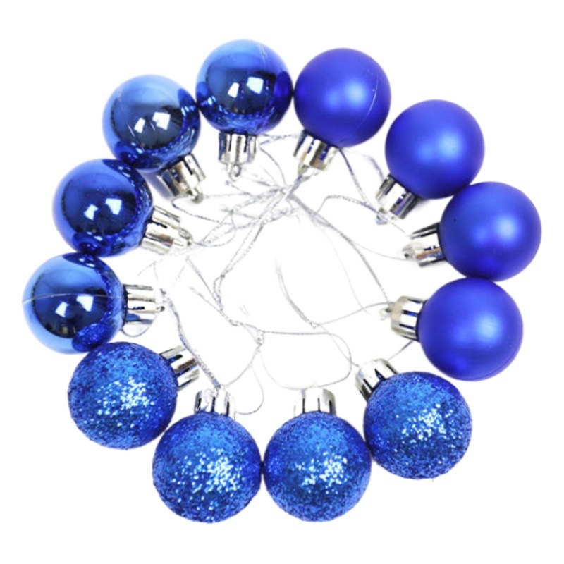 2.5cm diameter Christmas ball glitter Matt glitter ball bulk ball electroplated ball Christmas tree decorative ball pendant