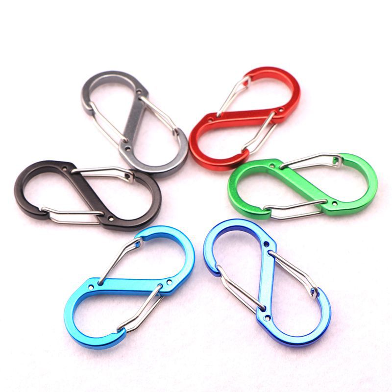 Picture of Manufacturer Wholesale S-Shaped No. 5 8-Shaped Buckle Aluminum Alloy Spring Buckle Flattened Jewelry Accessories Outdoor Multi-Functional 8-Shaped Buckle