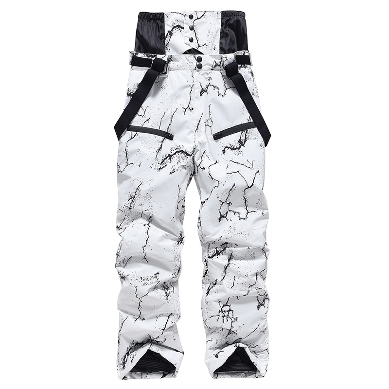Picture of New Ski Pants Men's and Women's Strap Ski Pants Winter Windproof Waterproof Warm Thickened Snowboard Double Ski Pants