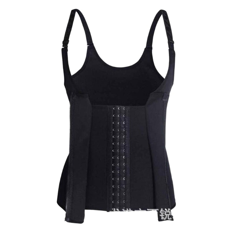 Cross-border Zipper Women's Body Belly Tinker Cloth Neoprene Three-layer Sticker Sweat Vest Shaper
