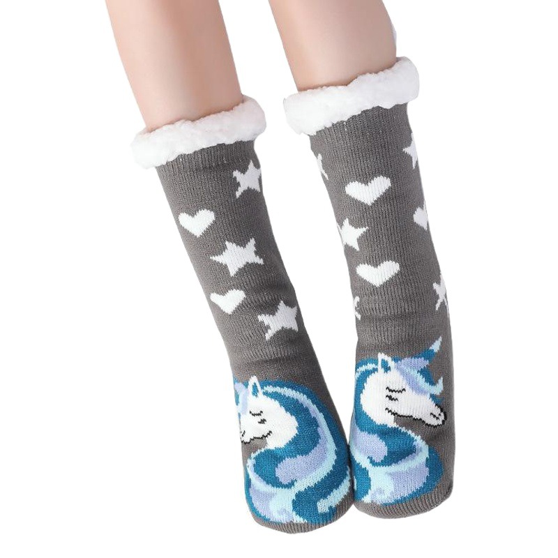 Socks Women's Autumn and Winter Thickened fleece-lined Floor Socks Adult Home Slippers Socks Warm Sleep Carpet Socks Set