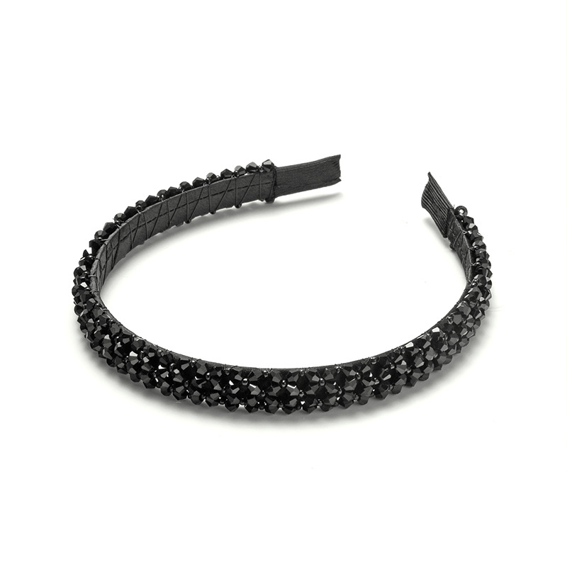 Picture of Korean style hairband luxury High sense four rows of bright crystal beaded hairband fashion sweet hair accessories wholesale