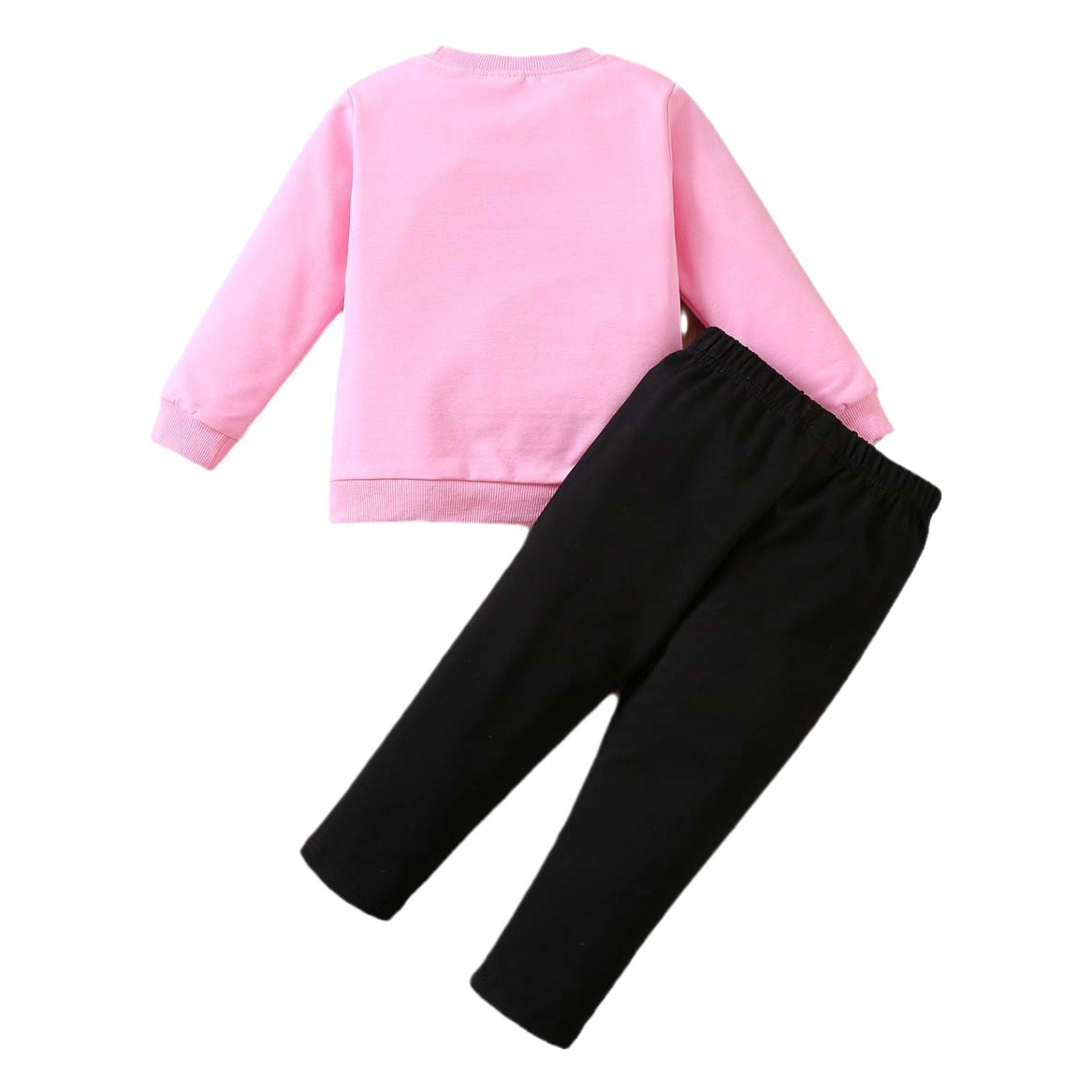 Cross-Border Ins Heart Top Long-Sleeved Pants Suit for Children and Middle-Aged Children Sports and Leisure Wholesale Two-Piece Set
