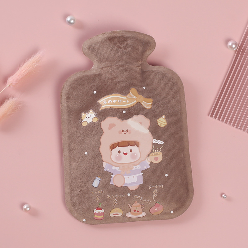 Picture of Customized new short plush hot water bag filled with water hot water bag filled with water hot water bag printed LOGO hand warmer