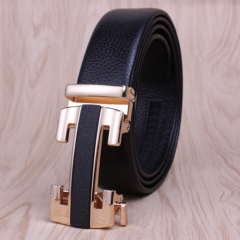 Picture of Men's Belt Leather High-end Automatic Buckle Casual Men's Cowhide Belt Men's Trousers Belt Men's Wholesale