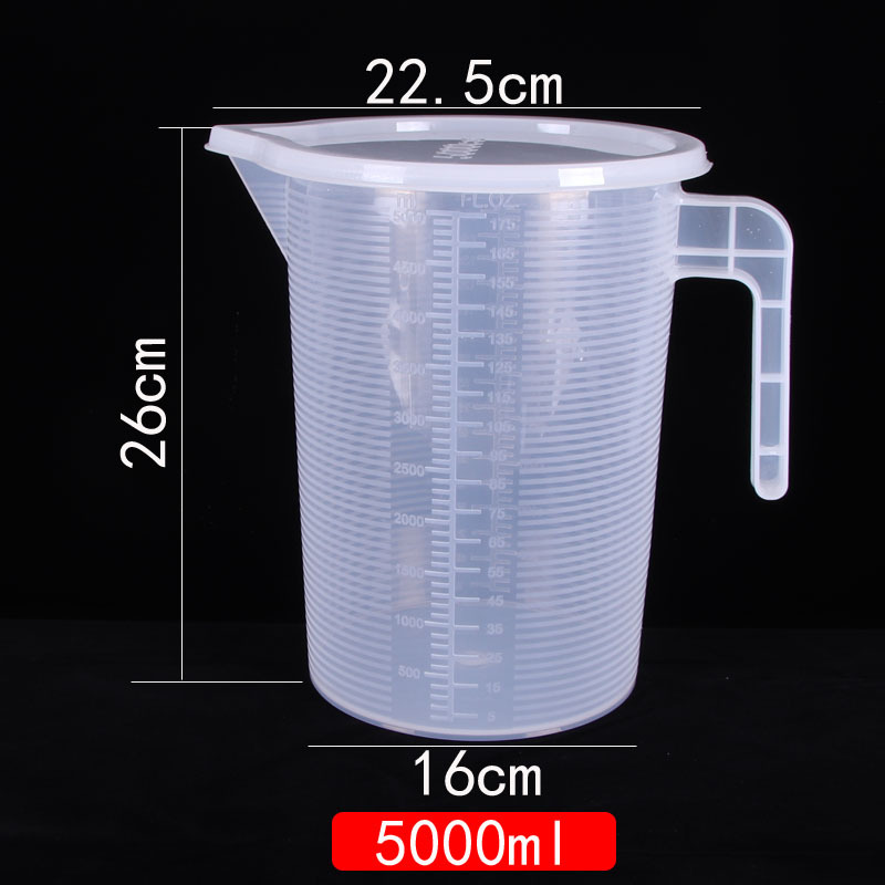 Picture of Plastic beaker measuring cup transparent thickened with scale student chemistry experiment plastic cup size specifications household multi-use