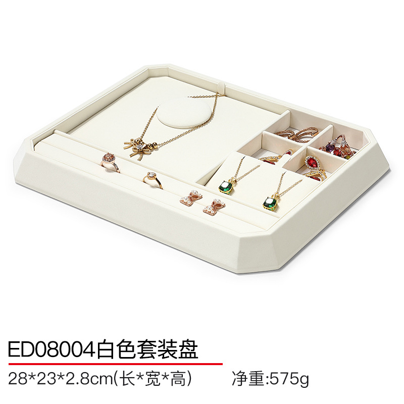 Picture of Hongtai jewelry display tray ring bracelet necklace window display props flannel jewelry plate counter