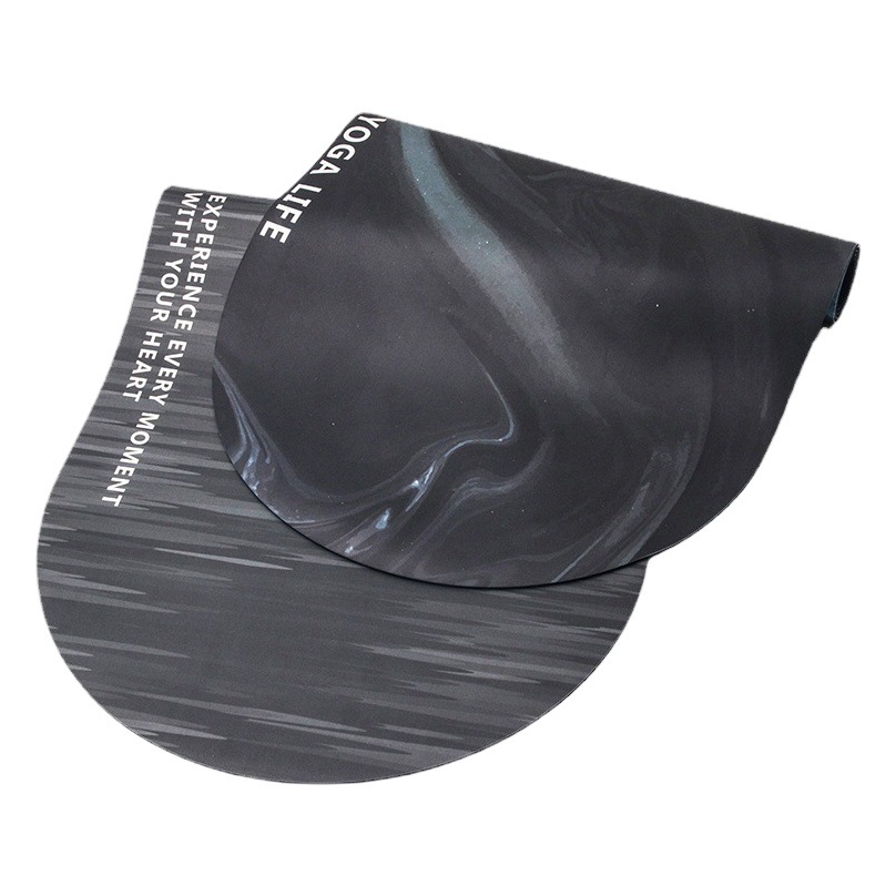 Pu rubber material sweat absorption shock absorption sound insulation non-slip mat color printing fitness yoga mat natural rubber yoga protection mat