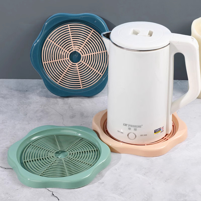 New Hot Water Kettle Mat, Leak-Proof and Thickened Tray, Household Thermos Tea Bottle, High-Looking Non-Slip Insulation Mat, Drain Tray